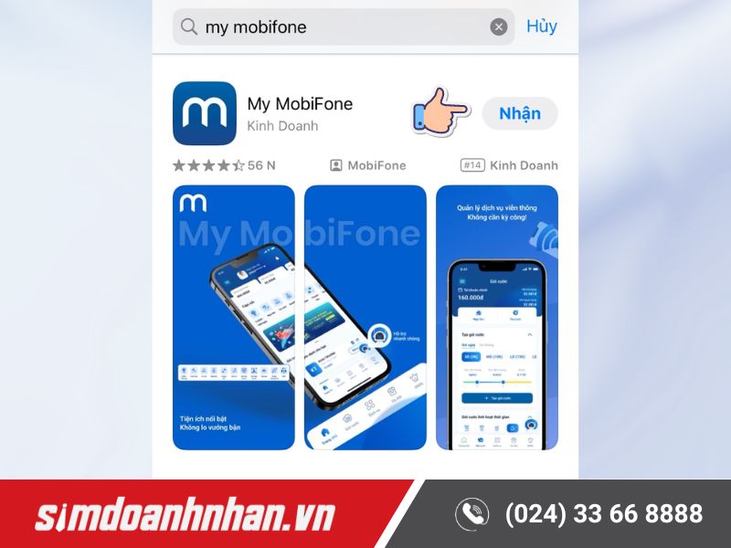 Tải ứng dụng My MobiFone của nhà mạng MobiFone