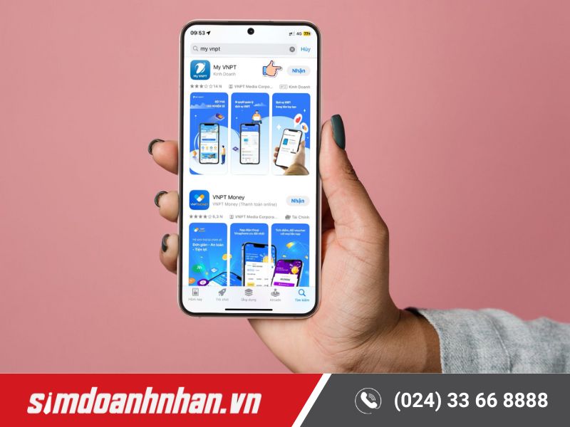 Tải ứng dụng My VNPT của Vinaphone trên App Store hoặc CH Play