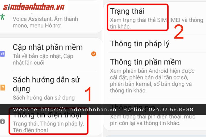 Chọn Mục Trạng Thái