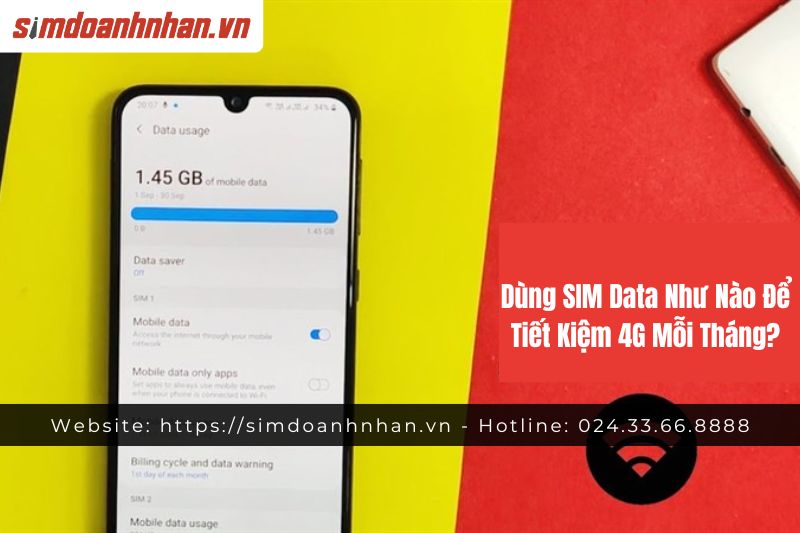 Dùng SIM Data Như Nào Để Tiết Kiệm 4G Mỗi Tháng?